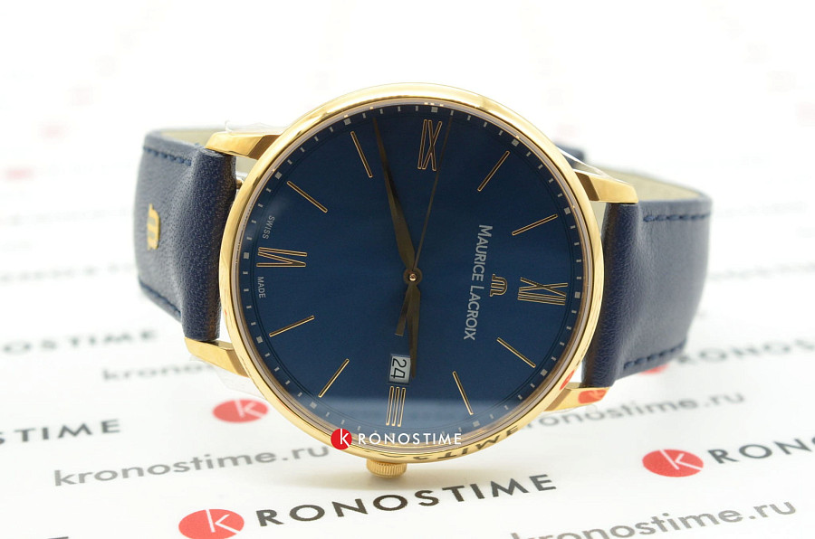 Часы Maurice Lacroix Eliros Date EL1118-PVP01-411-1 — кожаный, мужские