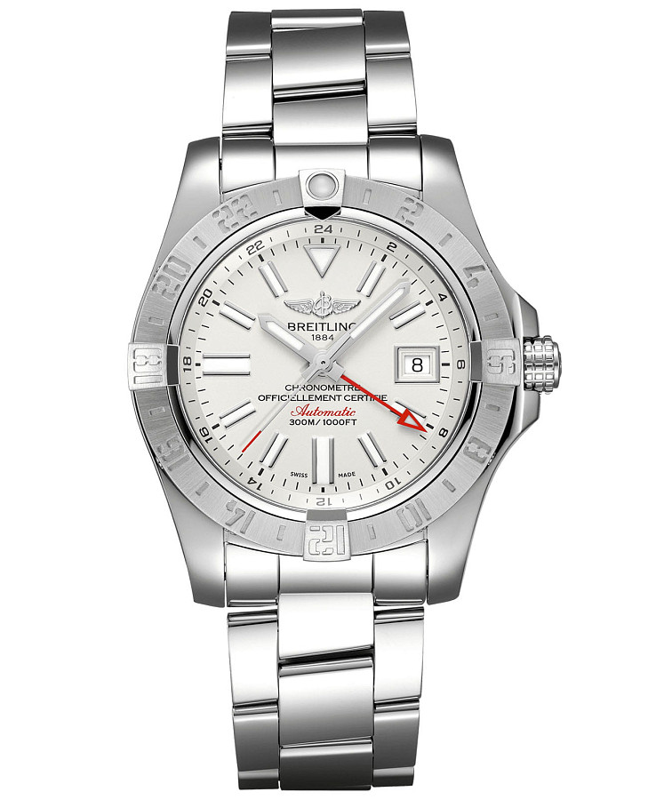 Часы Breitling Avenger II GMT A32390111G1A1 — мужские, серебристый