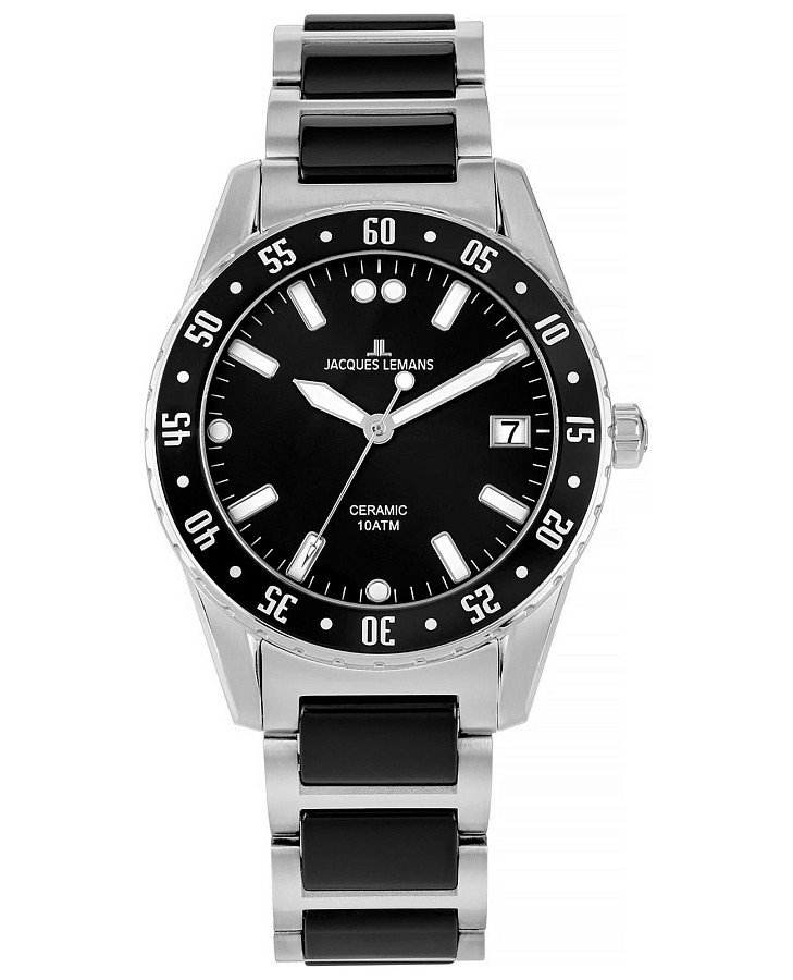 Часы Jacques Lemans High Tech Ceramic 42-12A — женские, черный