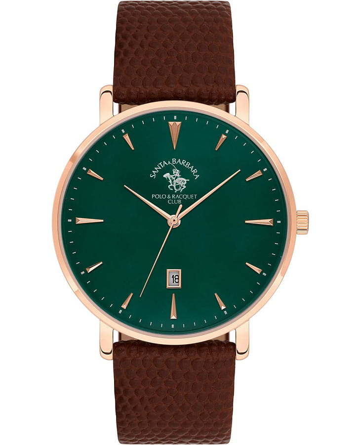 Часы Santa Barbara Polo & Racquet Club SB.8.10009-6 — мужские, зеленый