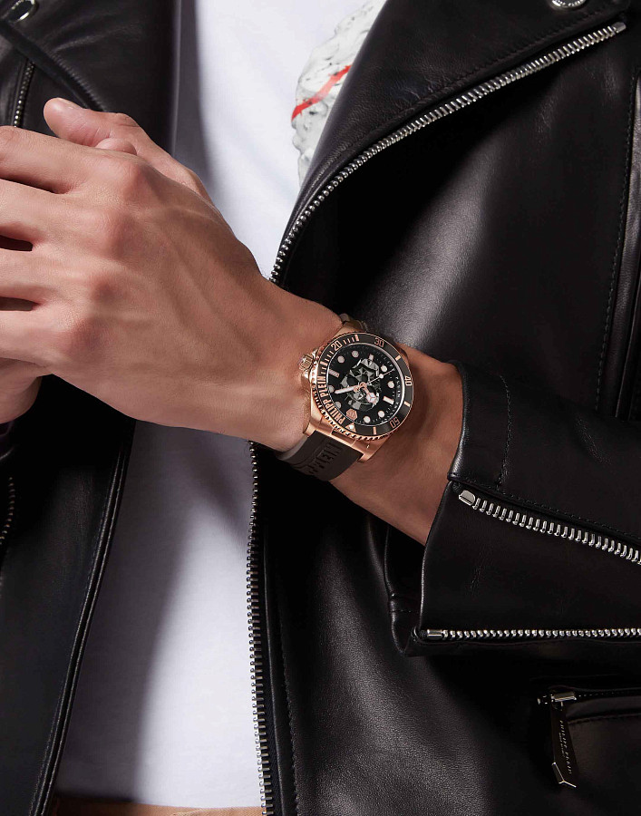 Часы Philipp Plein The Skull PWOAA0322 — кварцевые, сталь металл