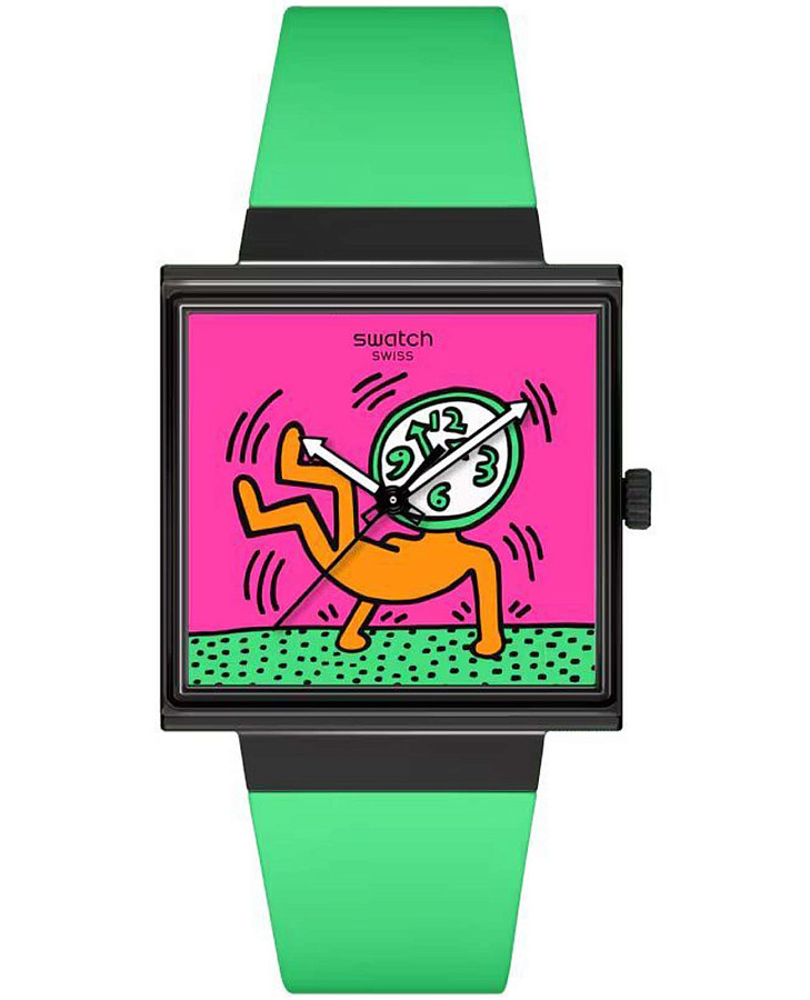 Часы Swatch Square Bioceramic Standard SO34Z102 — женские, цветной