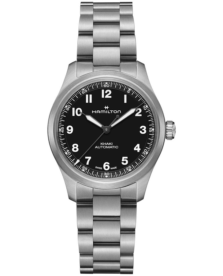 Часы Hamilton Khaki Field Titanium Auto 36mm Limited Edition Engineered Garments H70235130 — мужские, черный