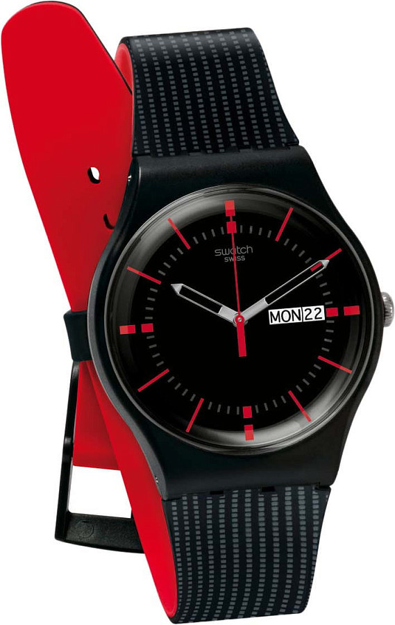 Часы Swatch New Gent SUOB714 — силикон, мужские