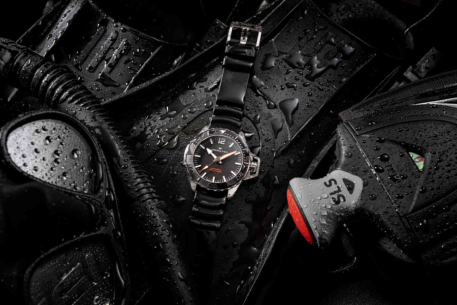 Часы Hamilton Khaki Navy Frogman Auto H77825330 — мужские, каучук