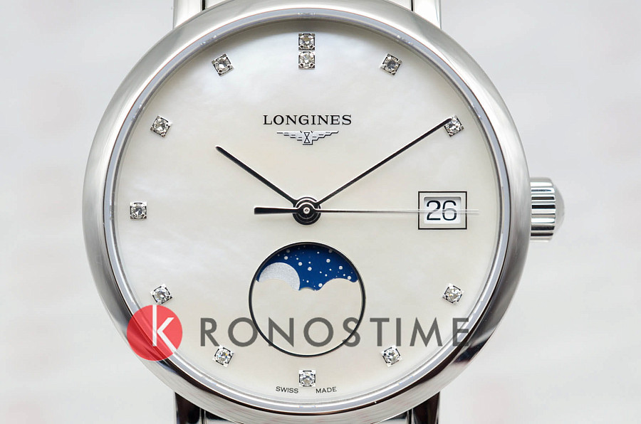 Часы Longines Elegant Collection Moonphase L4.330.4.87.6 — сталь металл, Швейцария