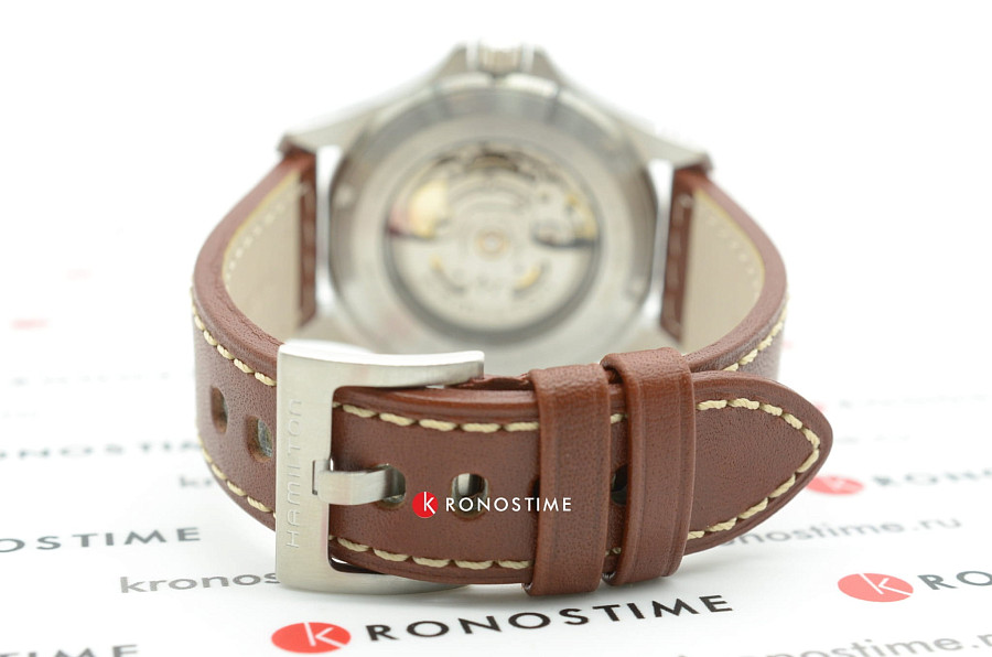 Часы Hamilton Khaki Field King Auto H64455533 — мужские, коричневый