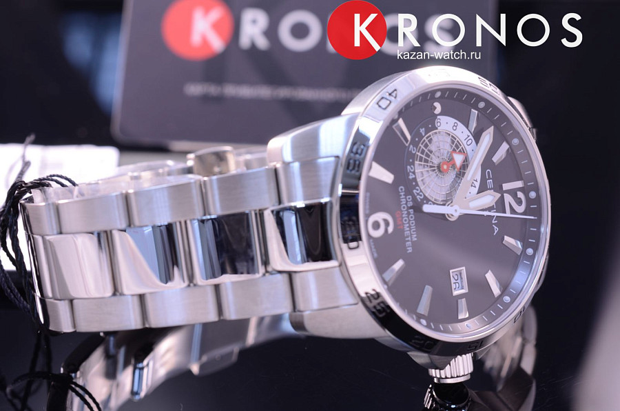 Часы Certina DS Podium GMT C034.455.11.057.00 — кварцевые, сталь металл