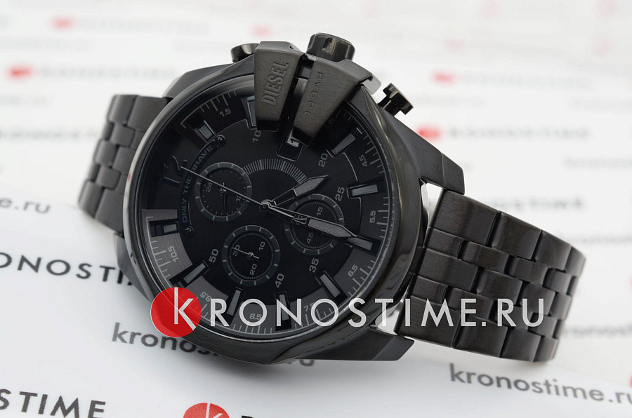Часы Diesel Mega Chief DZ4617 — мужские, сталь c pvd покрытием