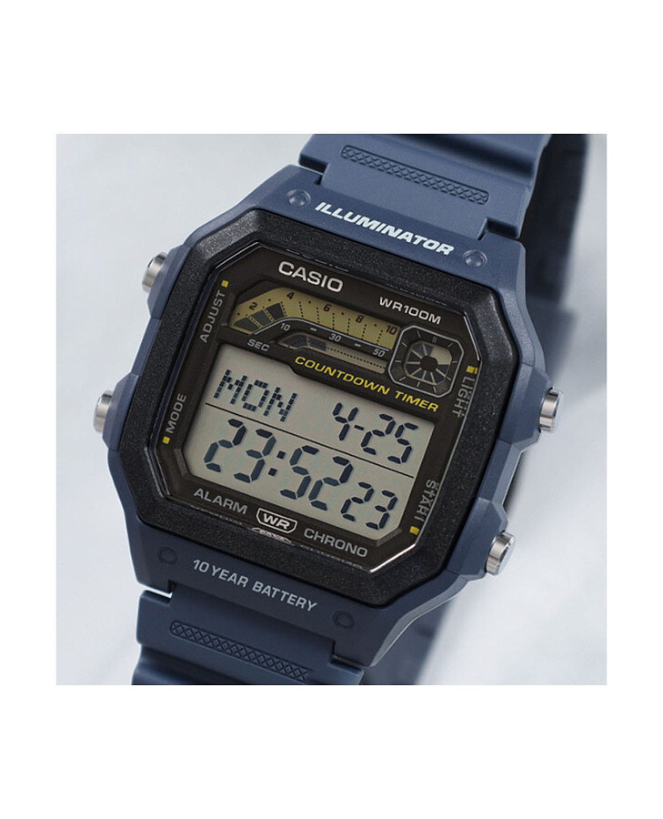 Часы Casio Collection WS-1600H-2AVDF (WS-1600H-2A) — пластик, мужские