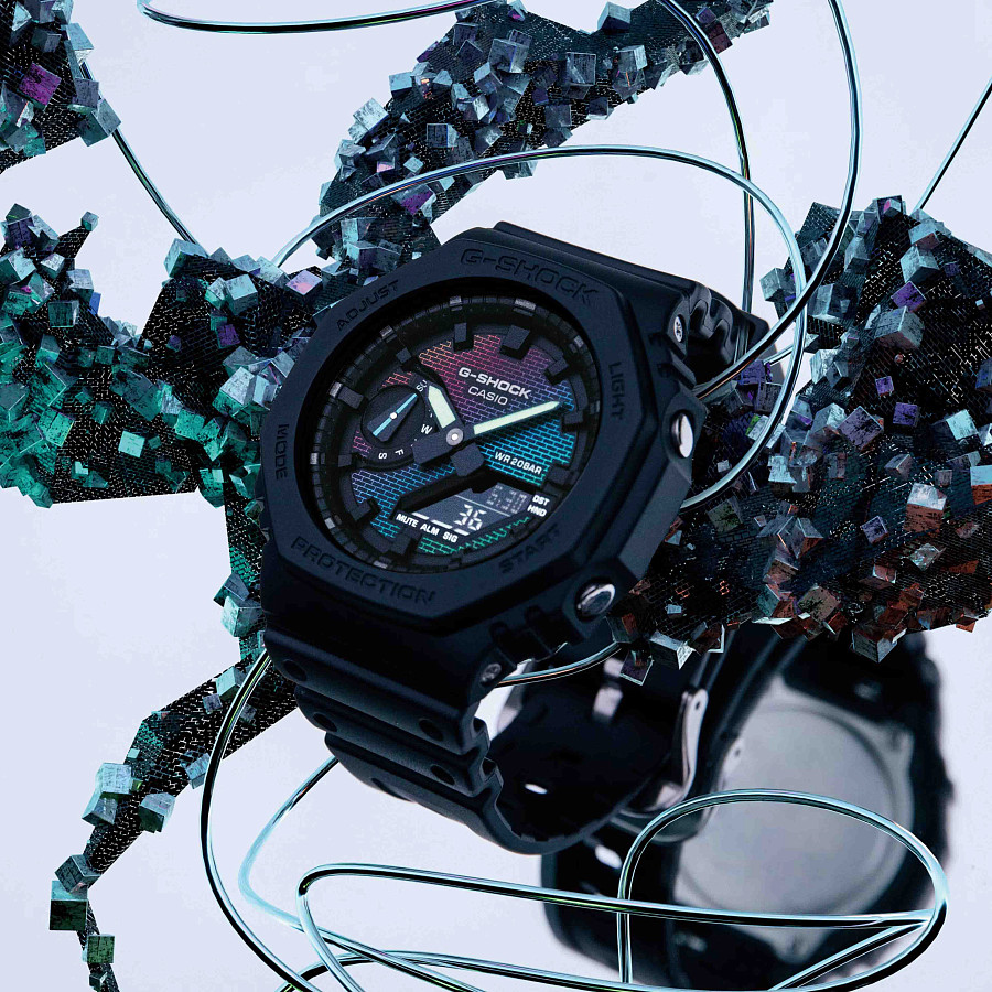 Часы Casio G-Shock GA-2100RW-1A — пластик, мужские