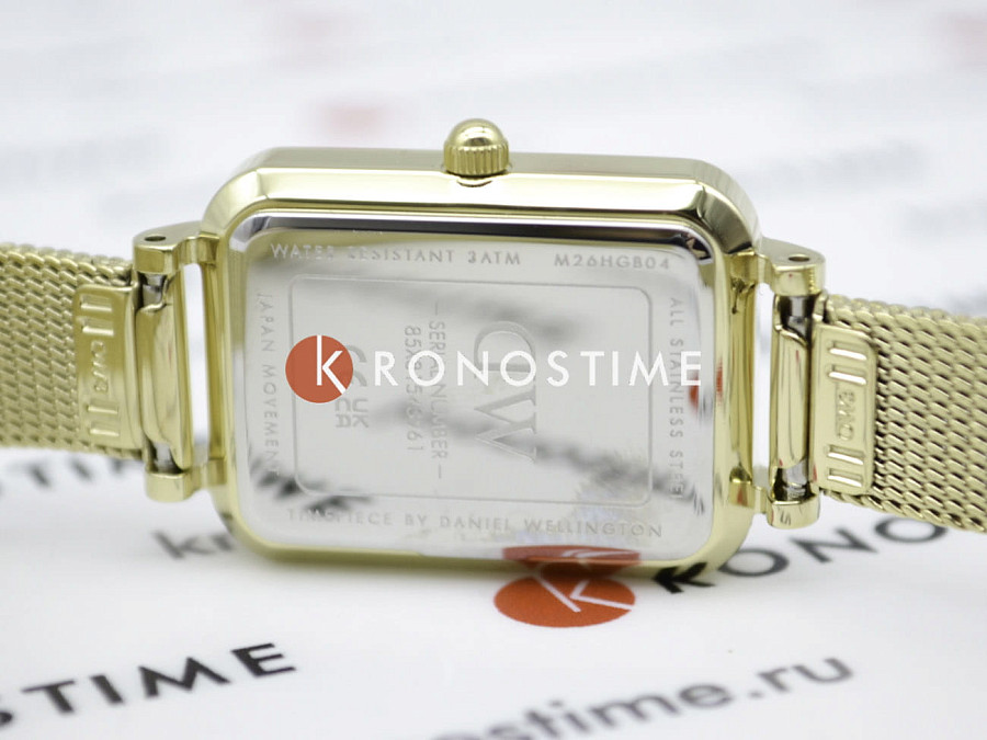 Часы Daniel Wellington Quadro DW00100557 — черный, металл сталь
