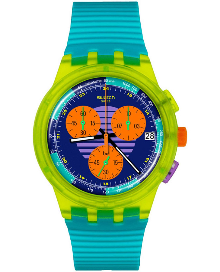 Часы Swatch Chrono 42 Standard SUSJ404 — женские, синий