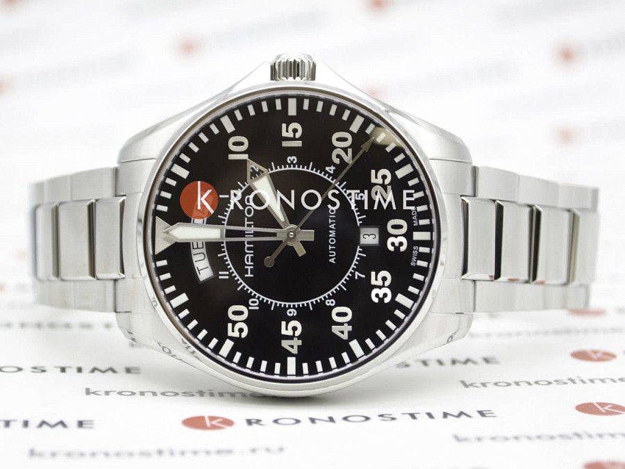 Часы Hamilton Khaki Aviation Pilot Day Date Auto H64615135 — Швейцария, механические