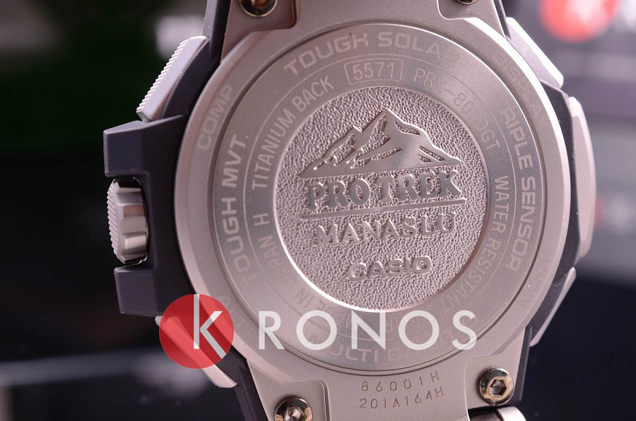 Часы Casio Pro Trek PRX-8000GT-7PR — кварцевые, титан