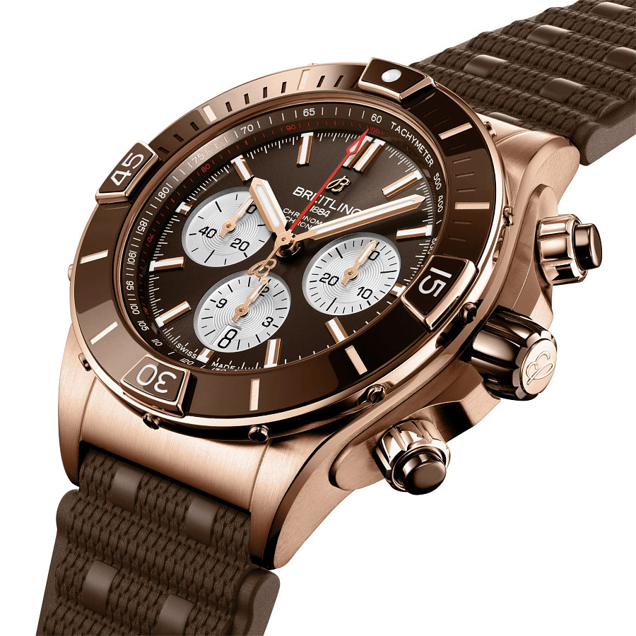 Часы Breitling Super Chronomat B01 44 RB0136E31Q1S1 — механические, сталь металл золото
