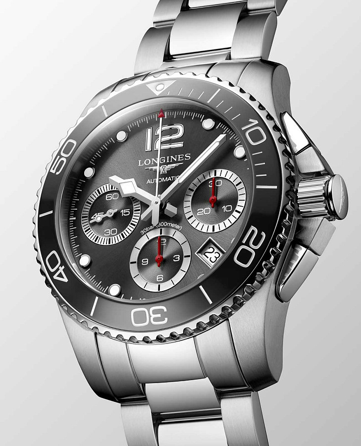 Часы Longines HydroConquest L3.783.4.76.6 — механические, металл сталь керамика