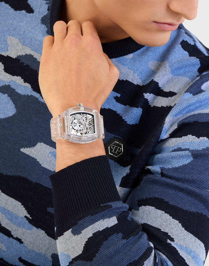 Часы Philipp Plein $keleton Crystal PWPTA0524 — механические, пластик