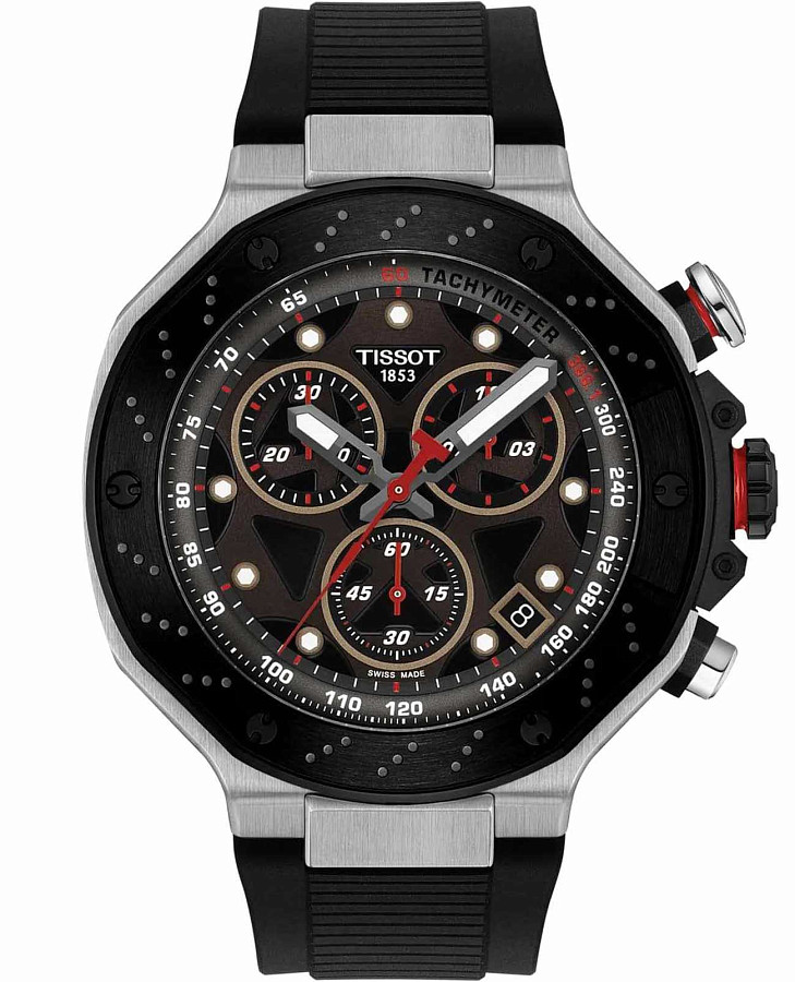 Часы Tissot T-Race MotoGP Quartz Chronograph (2025) T141.417.27.081.00 — мужские, черный