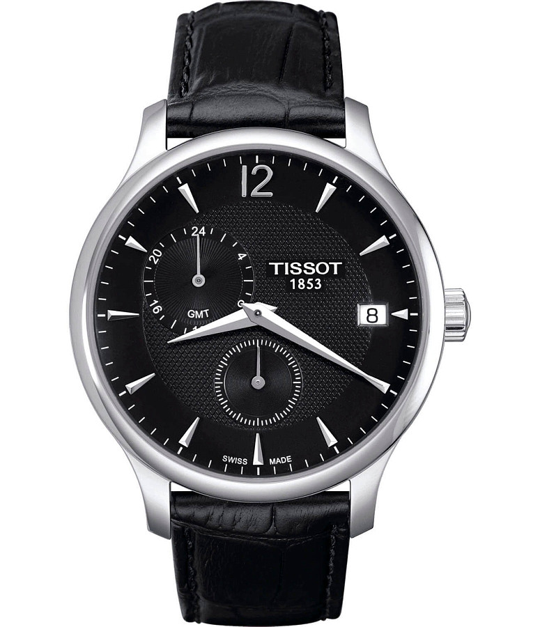 Часы Tissot Tradition GMT T063.639.16.057.00 — мужские, черный