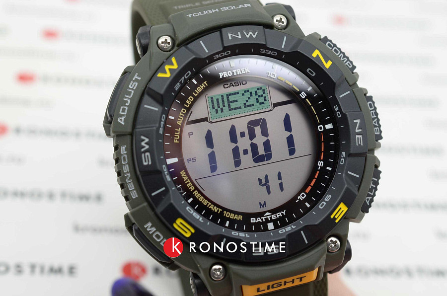 Часы Casio Pro Trek PRG-340-3DR (PRG-340-3E) — артикул PRG-340-3E, мужские