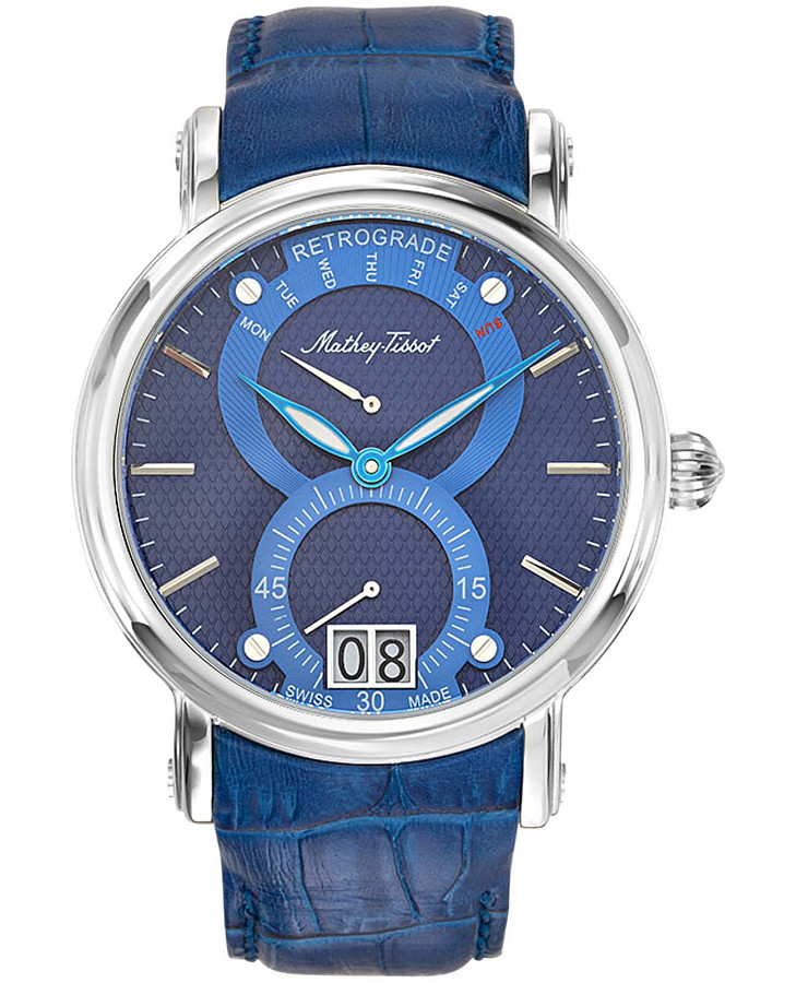 Часы Mathey-Tissot Retrograde H7022ABU — мужские, синий