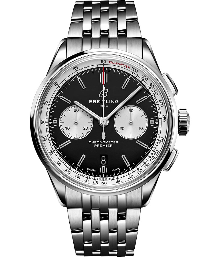 Часы Breitling Premier B01 Chronograph 42 AB0118371B1A1 — мужские, черный