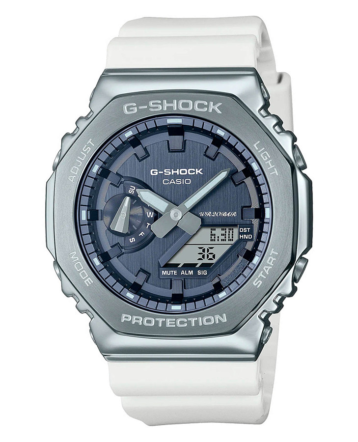 Часы Casio G-Shock GM-2100WS-7ADR (GM-2100WS-7A) — мужские, серый