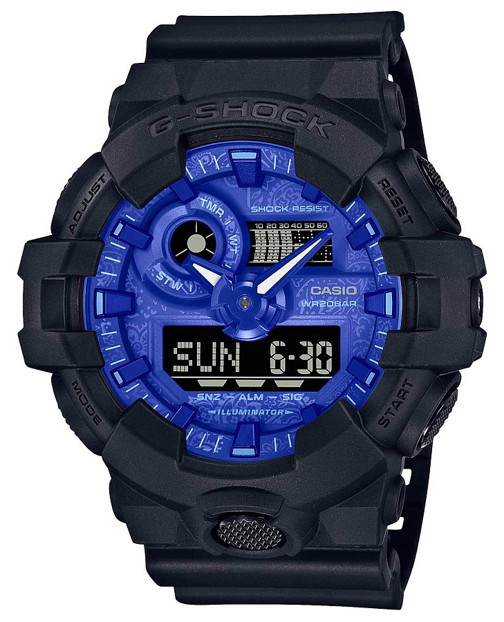 Часы Casio G-Shock GA-700BP-1A — мужские, синий