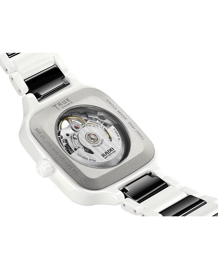 Часы Rado True Square Automatic Open Heart R27073752 — титан + высокотехнологичная плазменная керамика, мужские