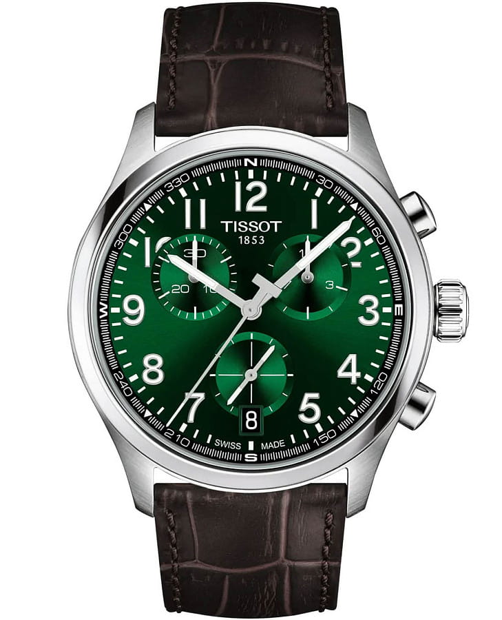 Часы Tissot Chrono L 42mm T116.417.16.092.00 — мужские, зеленый