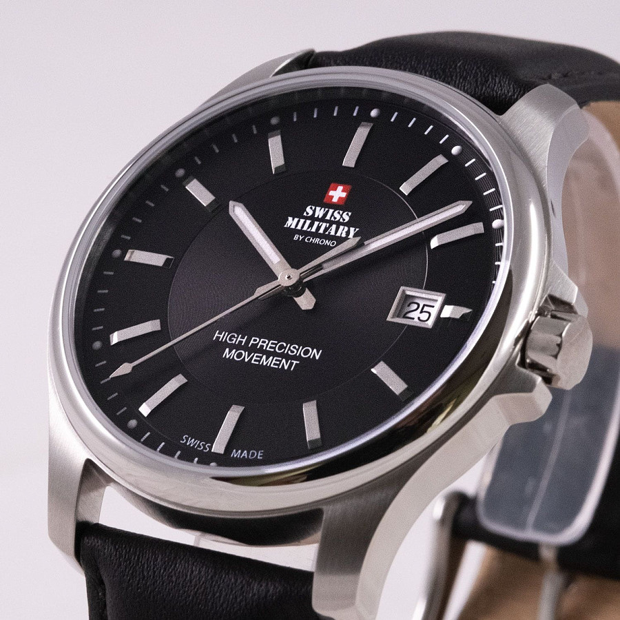 Часы Swiss Military by Chrono Сверхточные SM30200.10 — металл сталь, Швейцария