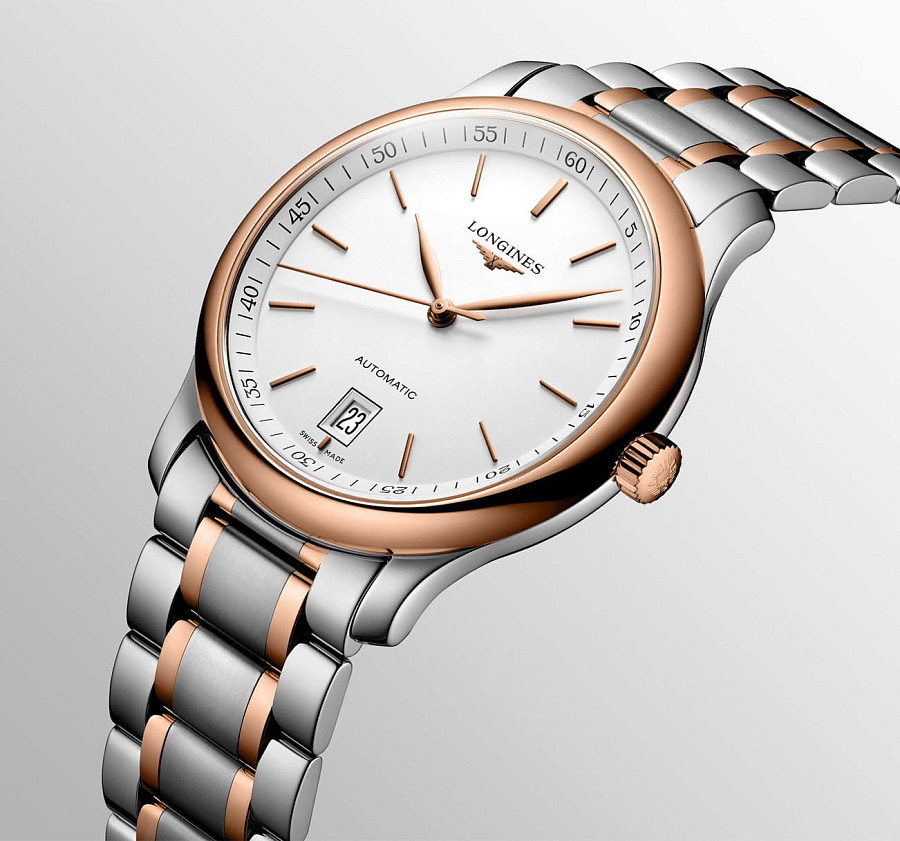Часы Longines Master Collection L2.628.5.79.7 — мужские, нержавеющая сталь + золото 18к