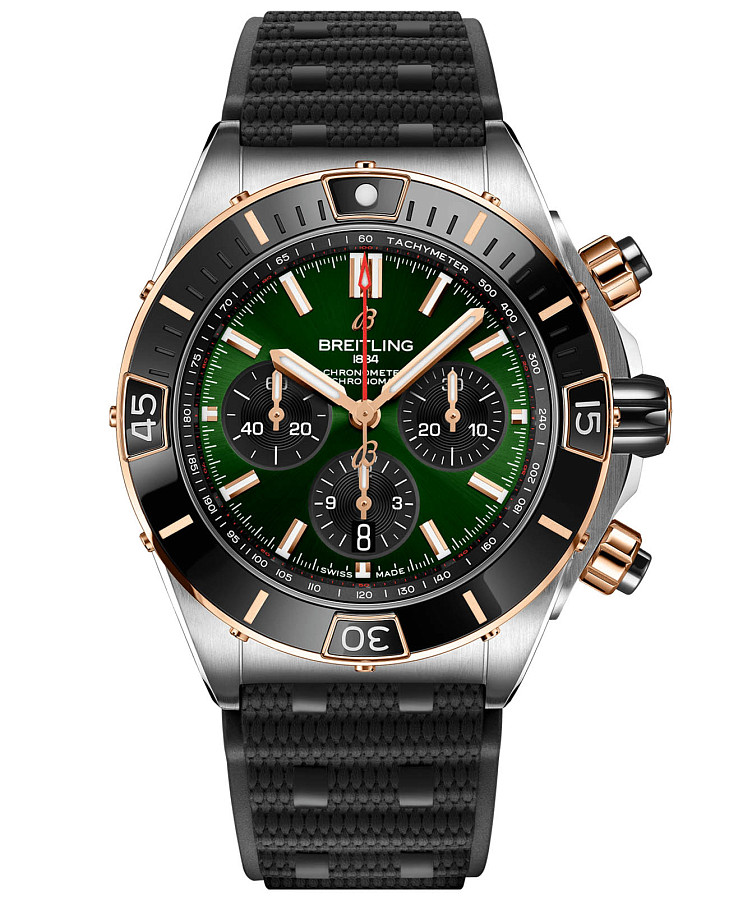 Часы Breitling Super Chronomat B01 44 UB0136251L1S1 — мужские, зеленый