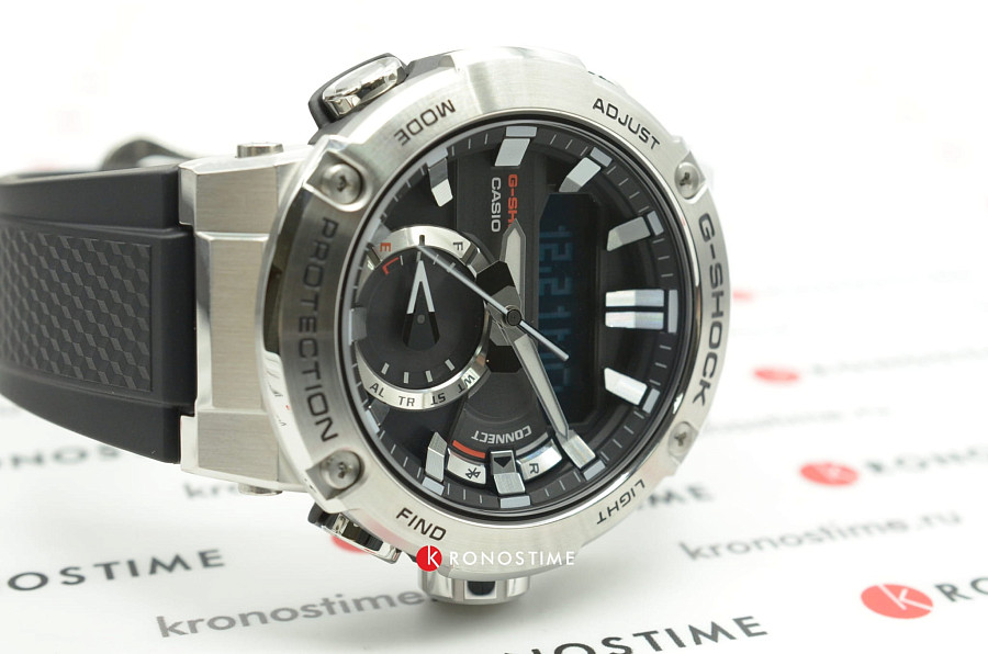 Часы Casio G-Shock GST-B200-1A — черный, карбон сталь металл