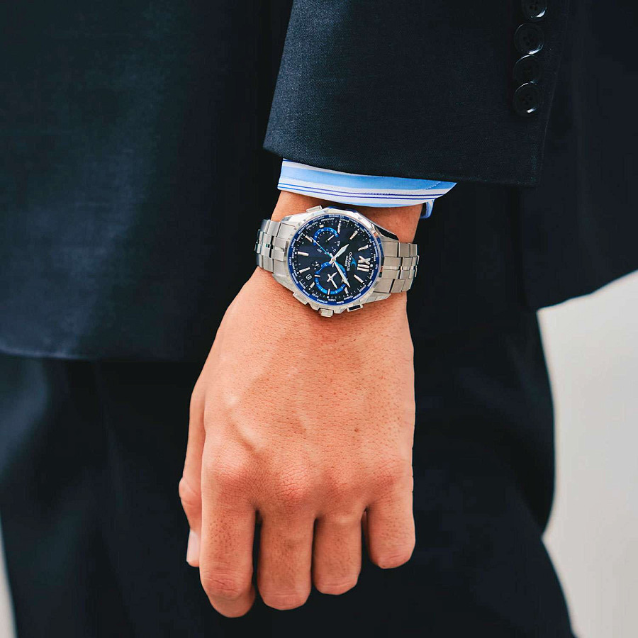 Часы Casio Oceanus OCW-S3400-1A — мужские, серебристый