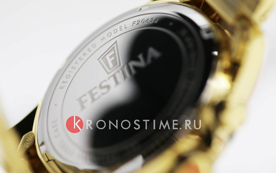 Часы Festina Timeless Chrono F20634/5 — мужские, сталь c pvd покрытием