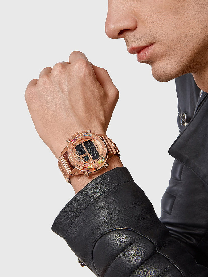 Часы Philipp Plein The G.O.A.T. PWFAA0721 — кварцевые, металл сталь