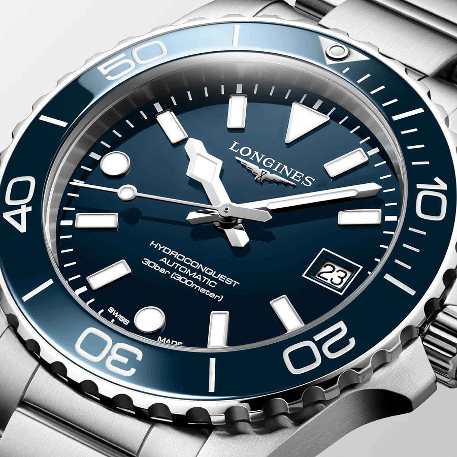 Часы Longines HydroConquest L3.779.4.96.6 — механические, металл сталь