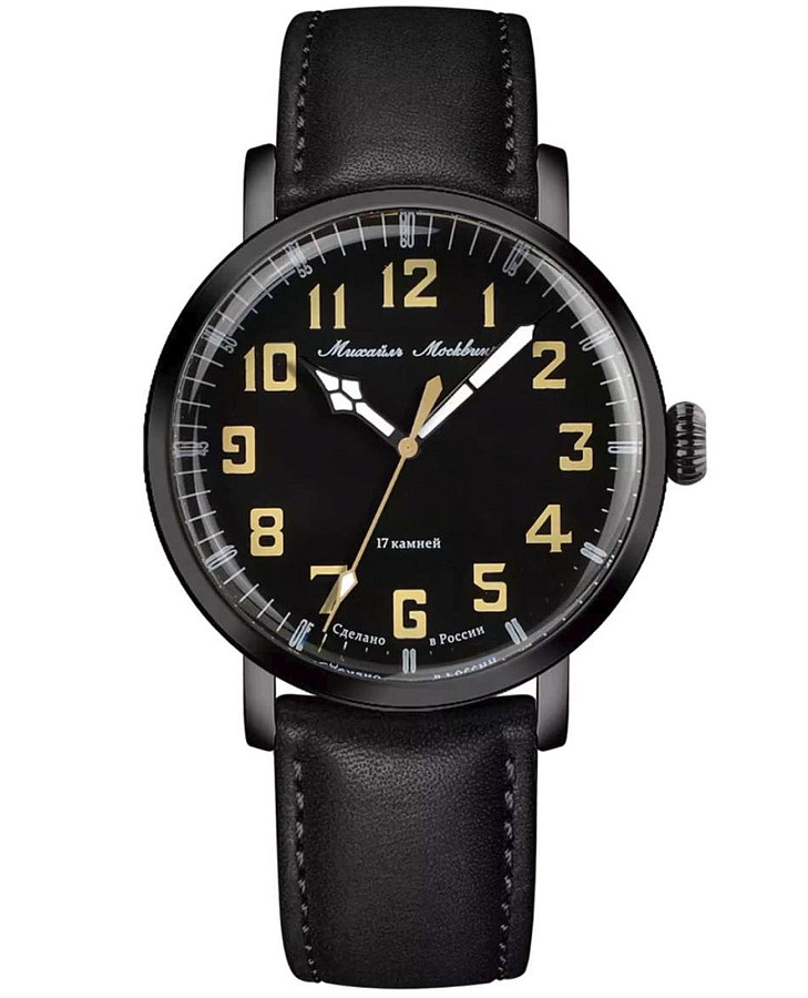 Часы Михаил Москвин Classic 1504A11L2 — мужские, черный
