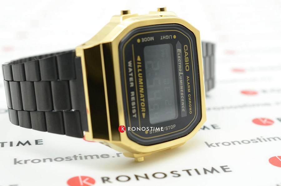 Часы Casio Collection A-168WEGB-1B — Япония, кварцевые