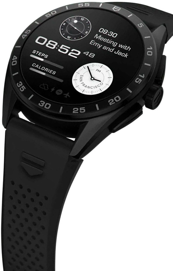 Часы TAG Heuer Connected Calibre E4 - 45 mm SBR8A80.BT6261 — электронные, керамика металл титан