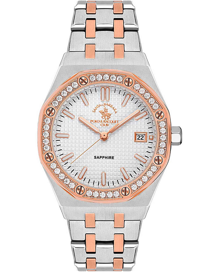 Часы Santa Barbara Polo & Racquet Club Luxury SB.1.10554-5 — женские, серебристый