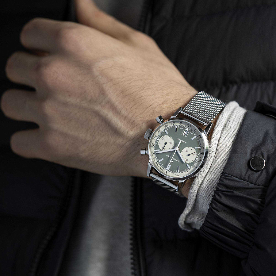 Часы Hamilton American Classic Intra-Matic Auto Chrono H38416160 — механические, металл сталь