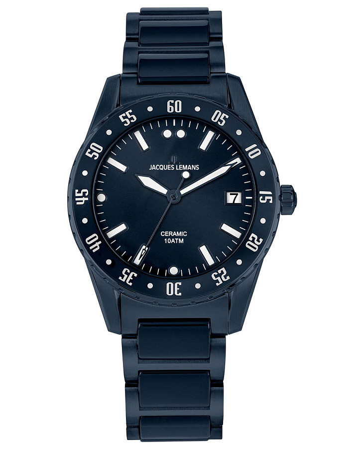 Часы Jacques Lemans High Tech Ceramic 42-10E — мужские, синий