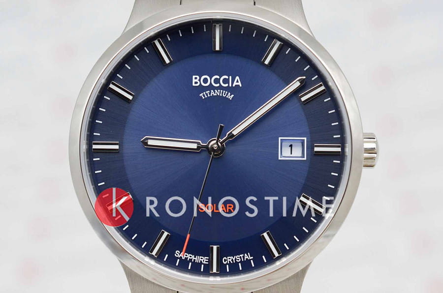 Часы Boccia Titanium 3652-02 — титан металл, Германия