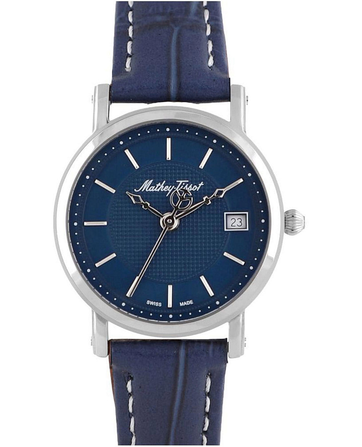 Часы Mathey-Tissot City Leather HB611251ABU — мужские, синий