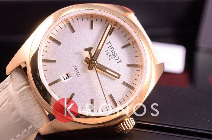 Часы Tissot PR 100 Lady T101.210.36.031.00 — кожаный, женские