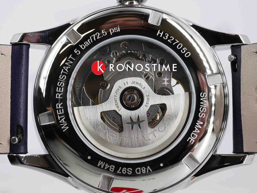 Часы Hamilton Jazzmaster Open Heart Auto H32705640 — синий, сталь
