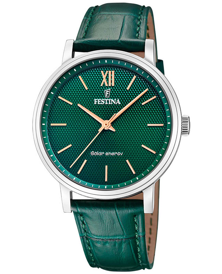 Часы Festina Solar F20660/5 — мужские, зеленый